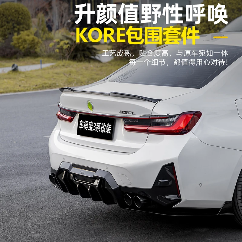 Car Front Lip Rear Diffuser Side Skirts Side Fins Wind Blades Gloss Black KORE Body Kit For BMW 3 Series G20 2023-2026
Car Front Lip Rear Diffuser Side Skirts Side Fins Wind Blades Gloss Black KORE Body Kit For BMW 3 Series G20 2023-2026