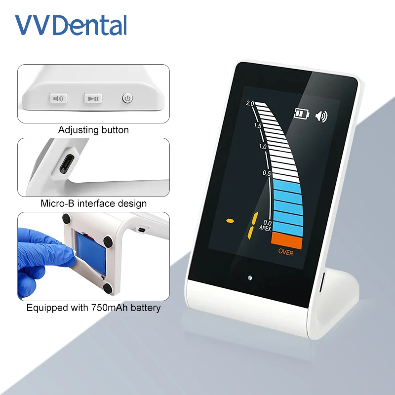 Стоматологический эндодонтический апекслокатор VVDental для измерения корневых каналов, мини-инструмент для определения положения корневого канала, стоматологический инструмент
Стоматологический эндодонтический апекслокатор VVDental для измерения корневых каналов, мини-инструмент для определения положения корневого канала, стоматологический инструмент