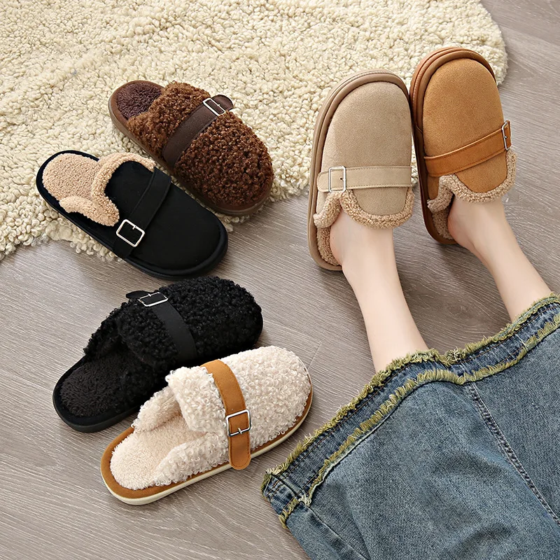 Winter Warm Women Slippers Simple Velvet Slippers for Outer Wear 2025 Autumn/Winter Cotton Trailers Winter Fashion Women's Shoes
Winter Warm Women Slippers Simple Velvet Slippers for Outer Wear 2025 Autumn/Winter Cotton Trailers Winter Fashion Women's Shoes