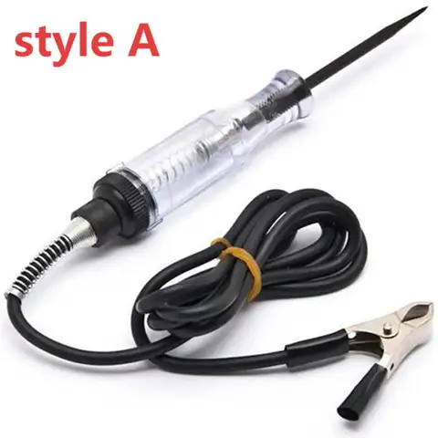 Car Vehicle Gauge Test Light Auto Light Lamp Voltage Test Pen Detector Copper Auto Circuit Tester Truck Voltage Tester DC 6-24V