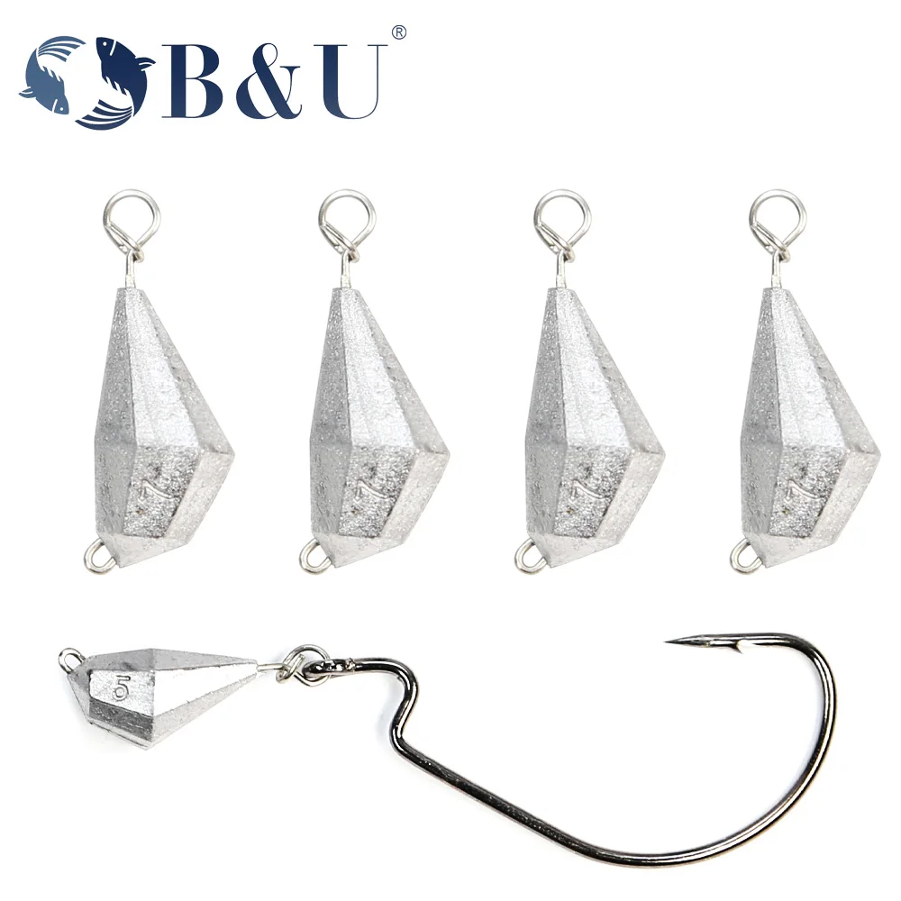 B&U Fishing Weight Sinker Free Combo with Hook Soft Bait Sinker Bass Fishing Tackle Accessories Line Sinkers Hook Connector
B&U Fishing Weight Sinker Free Combo with Hook Soft Bait Sinker Bass Fishing Tackle Accessories Line Sinkers Hook Connector