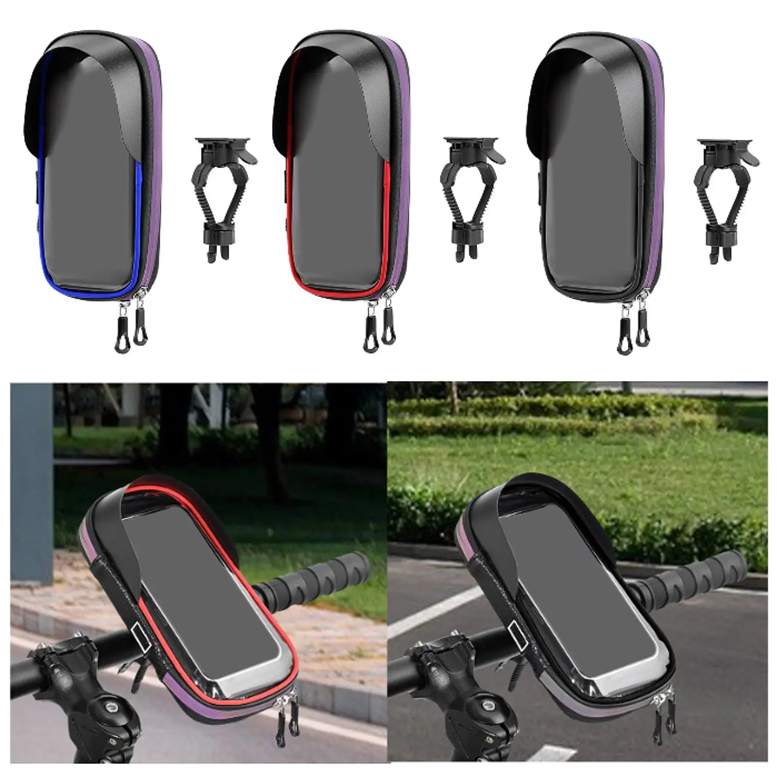 Bike Phone Holder with Zipper for Phones Under 6.5Inches 360 Adjustable
Bike Phone Holder with Zipper for Phones Under 6.5Inches 360 Adjustable