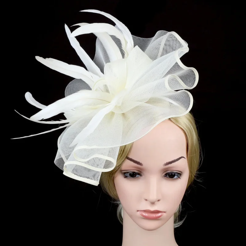 Vintage Artistic Mesh Headpiece Hair Flower Large Hat Headband Performance Feather Hair Accessory Hair Clip Bride
Vintage Artistic Mesh Headpiece Hair Flower Large Hat Headband Performance Feather Hair Accessory Hair Clip Bride