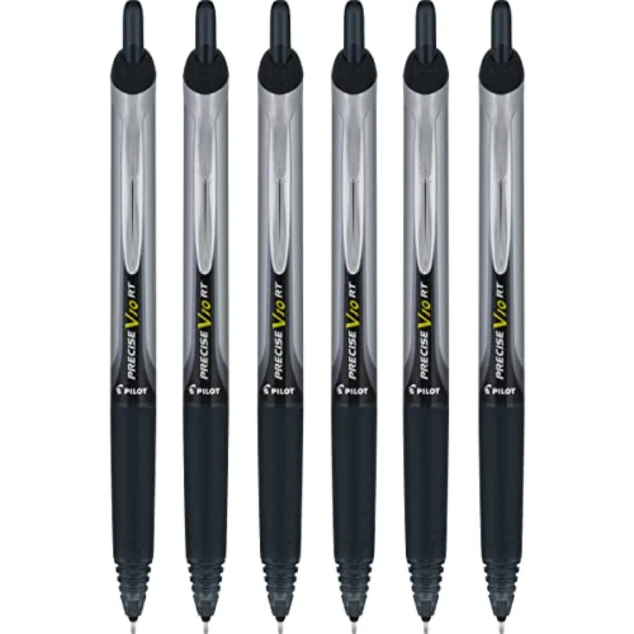 Precise V10 RT Retractable Liquid Ink Rollerball Pens, Bold Point, 1.0mm, Black Ink, 6 Count
Precise V10 RT Retractable Liquid Ink Rollerball Pens, Bold Point, 1.0mm, Black Ink, 6 Count