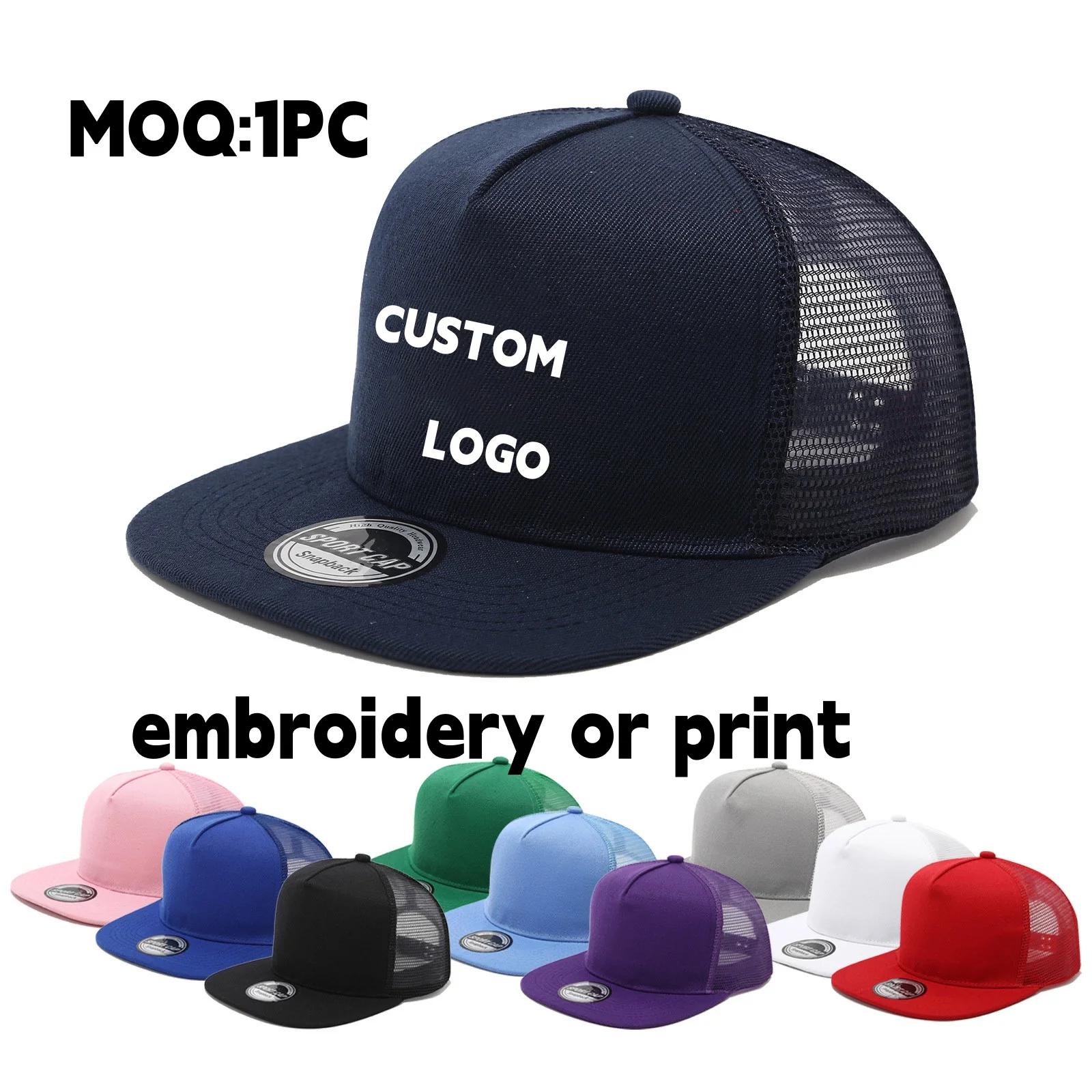Hip Hop Back Mesh Baseball Cap Men Women Personalized Customized LOGO Flat Brim Trucker Hat Summer Street Fashion Snapback Caps
Hip Hop Back Mesh Baseball Cap Men Women Personalized Customized LOGO Flat Brim Trucker Hat Summer Street Fashion Snapback Caps