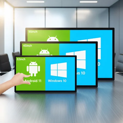 TouchWo 32 43 55 65" Interactive Whiteboard Touchscreen Monitor,All-in-One Touch Computer Smart Board For Office Classroom