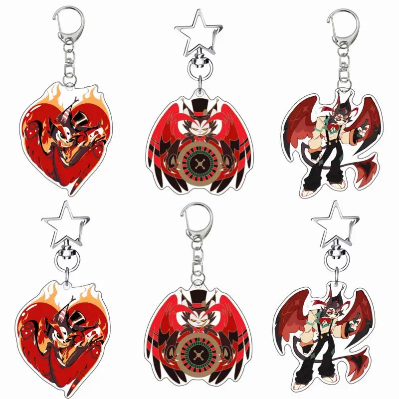 Акриловый брелок для ключей в стиле аниме по мотивам сериала «Hazbin Hotel»: Vox, Niffty, Angel Dust, Husk. Подвеска для рюкзака, игрушка, подарок.
Акриловый брелок для ключей в стиле аниме по мотивам сериала «Hazbin Hotel»: Vox, Niffty, Angel Dust, Husk. Подвеска для рюкзака, игрушка, подарок.