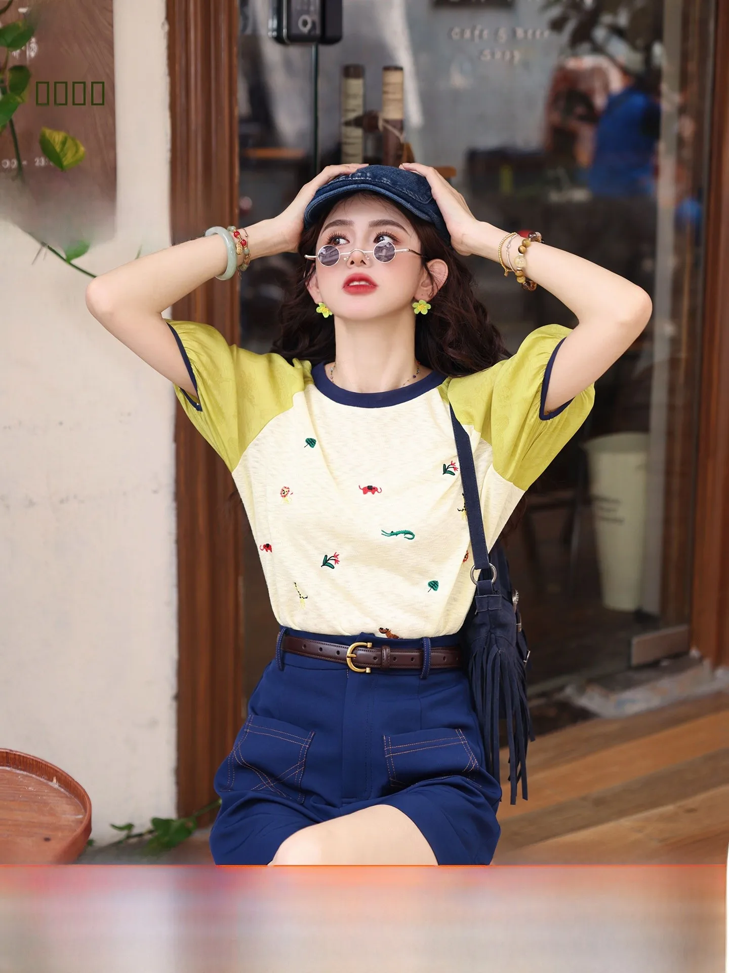 Chend Summer Casual Women's T-irt ort Sve Patchwork Vintage Sle Comfortable Breathable Polyester Blend round Ne
Chend Summer Casual Women's T-irt ort Sve Patchwork Vintage Sle Comfortable Breathable Polyester Blend round Ne