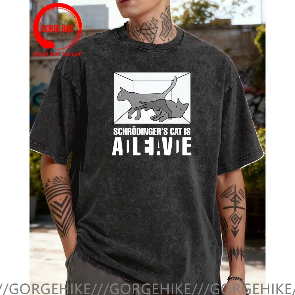 Vintage Washed Cotton T-Shirt Funny Designer Schrodingers cat T Shirt Men Fashion Trendy Casual Clothing Stylish Tops Tees
Vintage Washed Cotton T-Shirt Funny Designer Schrodingers cat T Shirt Men Fashion Trendy Casual Clothing Stylish Tops Tees