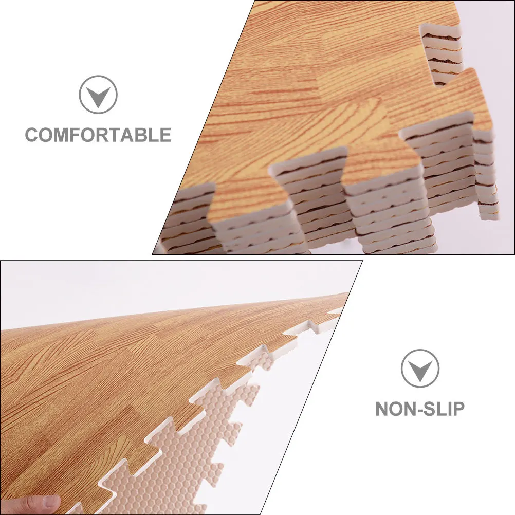10Pcs Foam Floor Mat Wood Grain Eva Interlocking Tiles Non-Slip Waterproof Easy Clean Puzzle Mat for Gym Playroom Baby Crawling
10Pcs Foam Floor Mat Wood Grain Eva Interlocking Tiles Non-Slip Waterproof Easy Clean Puzzle Mat for Gym Playroom Baby Crawling