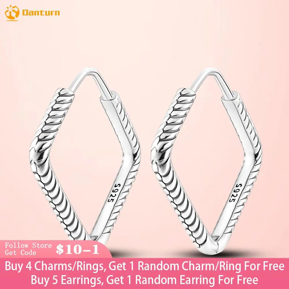 Danturn 925 Sterling Silver Earrings Diamond-Shaped Snake Earrings Free Shipping 
Danturn 925 Sterling Silver Earrings Diamond-Shaped Snake Earrings Free Shipping