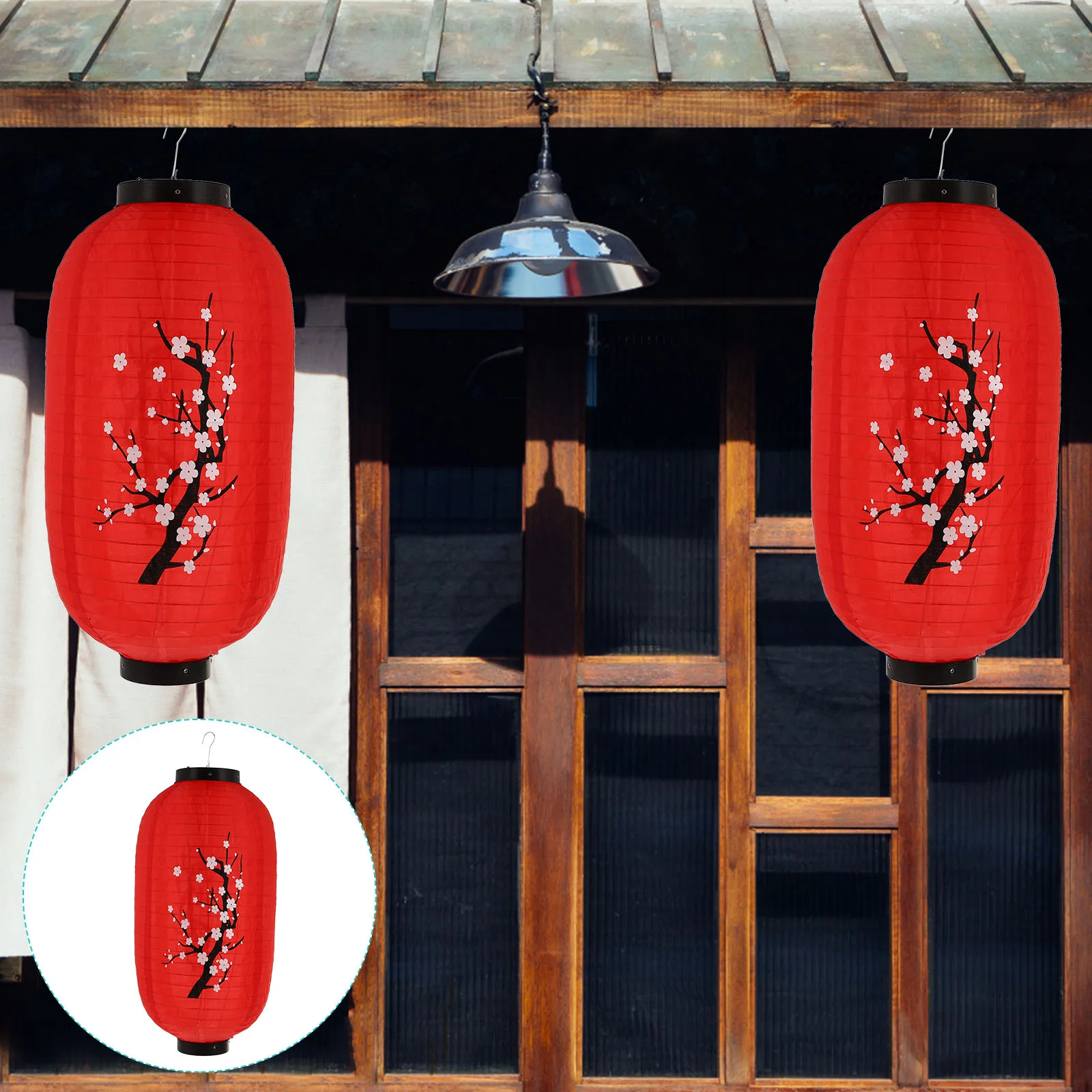 Plum Blossom Lantern 25x48 Silk Red Japanese Style Waterproof Outdoor Decor Restaurant Party Wedding Traditional Lanterns
Plum Blossom Lantern 25x48 Silk Red Japanese Style Waterproof Outdoor Decor Restaurant Party Wedding Traditional Lanterns