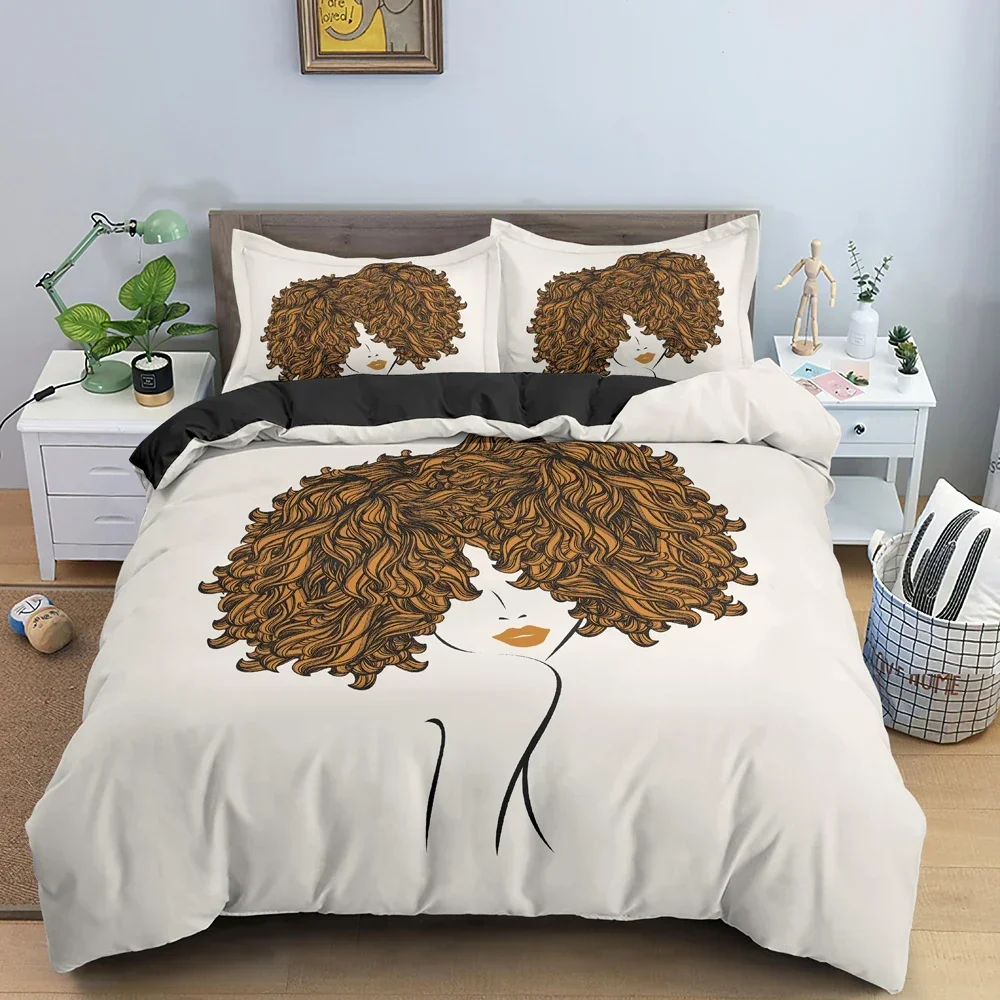 Beautiful Curly Hair Girl Pattern Comfortable Duvet Quilt Cover Pillowcase Bedding Set Children Bedroom Decoration Home Textile
Beautiful Curly Hair Girl Pattern Comfortable Duvet Quilt Cover Pillowcase Bedding Set Children Bedroom Decoration Home Textile