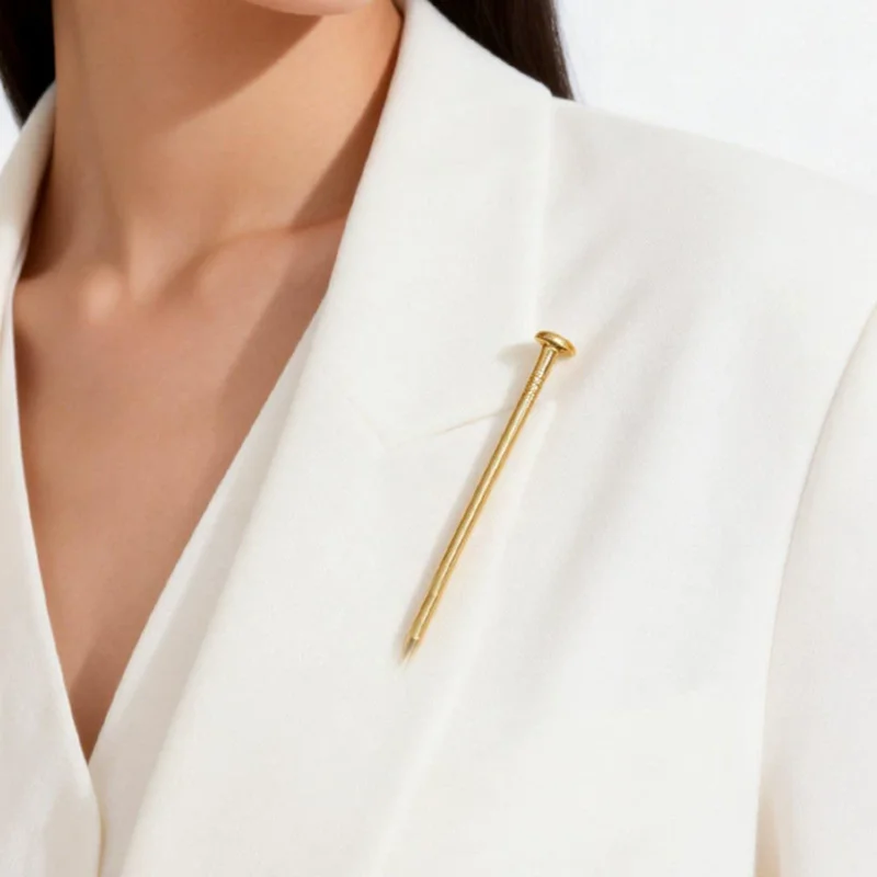 Vintage Metal Nail Shaped Broochs For Women Girls Unique Creative Simple Suit Corsage Pins Accessories Fashion Jewelry Gifts
Vintage Metal Nail Shaped Broochs For Women Girls Unique Creative Simple Suit Corsage Pins Accessories Fashion Jewelry Gifts
