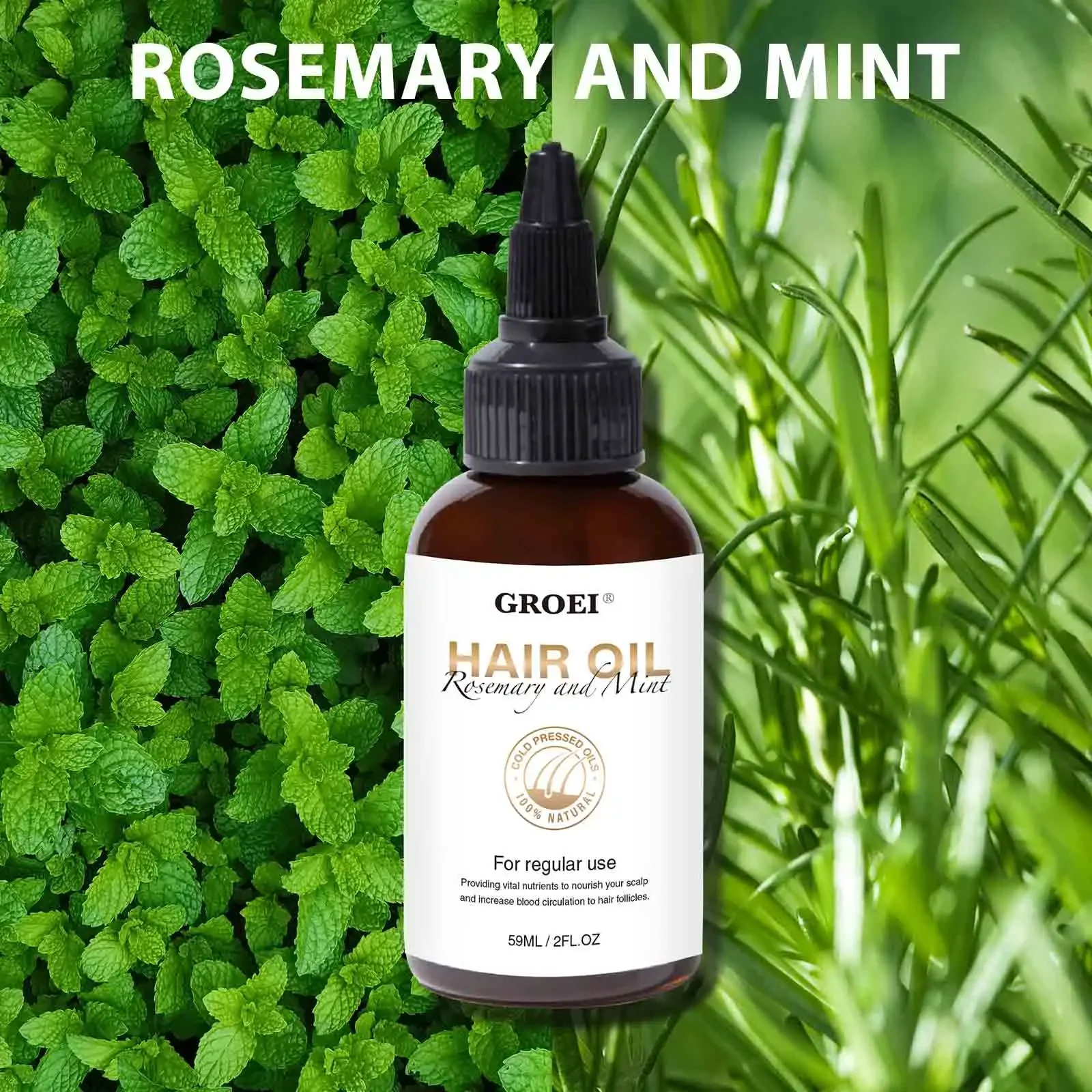 Rosemary Mint Hair Growth Oil 59ml Natural Scalp Care Essential Oil for Thicker Hair, Anti Hair Loss & Reduce Split Ends Frizz
Rosemary Mint Hair Growth Oil 59ml Natural Scalp Care Essential Oil for Thicker Hair, Anti Hair Loss & Reduce Split Ends Frizz