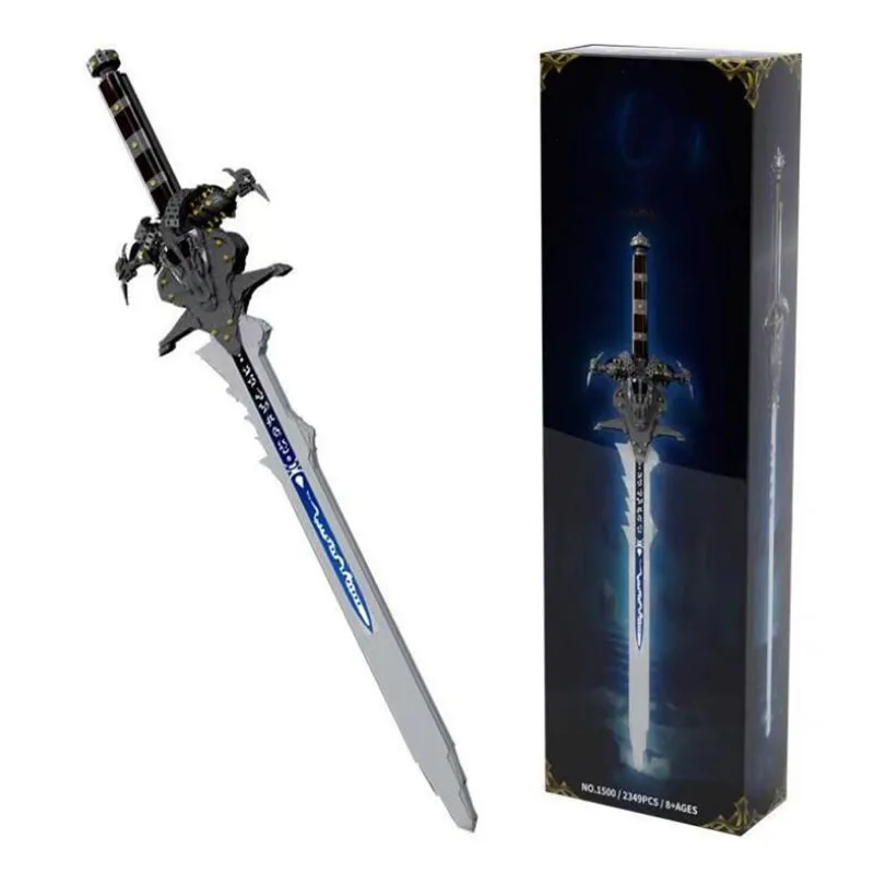 Creative Game Frostmourne Model MOC-1500 Lich King Arthas Death Knight Sword Building Blocks Set Puzzle Toys Gift for Kids Boys
Creative Game Frostmourne Model MOC-1500 Lich King Arthas Death Knight Sword Building Blocks Set Puzzle Toys Gift for Kids Boys