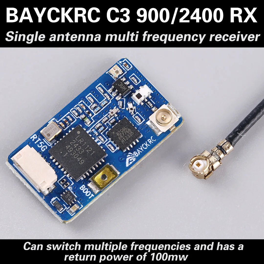 BAYCKRC C3 900 2400 Dual Band RX TCXO ExpressLRS ELRS Receiver Single Antenna Handles Multiple Frequencies 868/915/2.4Ghz
BAYCKRC C3 900 2400 Dual Band RX TCXO ExpressLRS ELRS Receiver Single Antenna Handles Multiple Frequencies 868/915/2.4Ghz