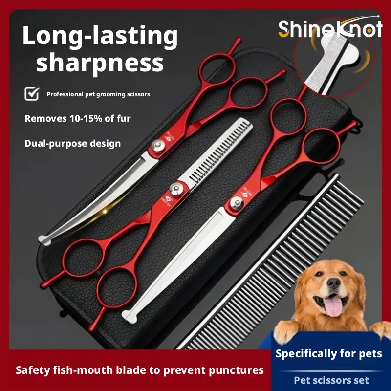 SHINEKNOT Pet Hair Clippers Beauty Scissors Dog Teddy Scissors Hair Trimming Hairdressing Bending Scissors
SHINEKNOT Pet Hair Clippers Beauty Scissors Dog Teddy Scissors Hair Trimming Hairdressing Bending Scissors
