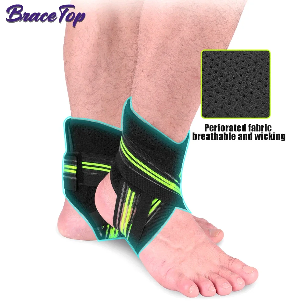 BraceTop 1 PC Sports Compression Ankle Brace Support Wrap Gym Ankle Sleeves for Plantar Fasciitis Achilles Tendon Minor Sprains
BraceTop 1 PC Sports Compression Ankle Brace Support Wrap Gym Ankle Sleeves for Plantar Fasciitis Achilles Tendon Minor Sprains
