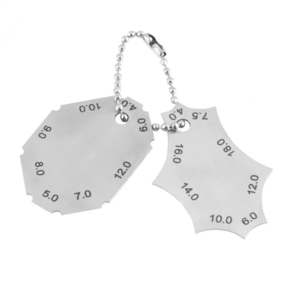 2 pcs Stainless Steel Welding Seam Gauge Key Pocket Gage For Repair Tools Weld Inspection Ruler Instrument
2 pcs Stainless Steel Welding Seam Gauge Key Pocket Gage For Repair Tools Weld Inspection Ruler Instrument