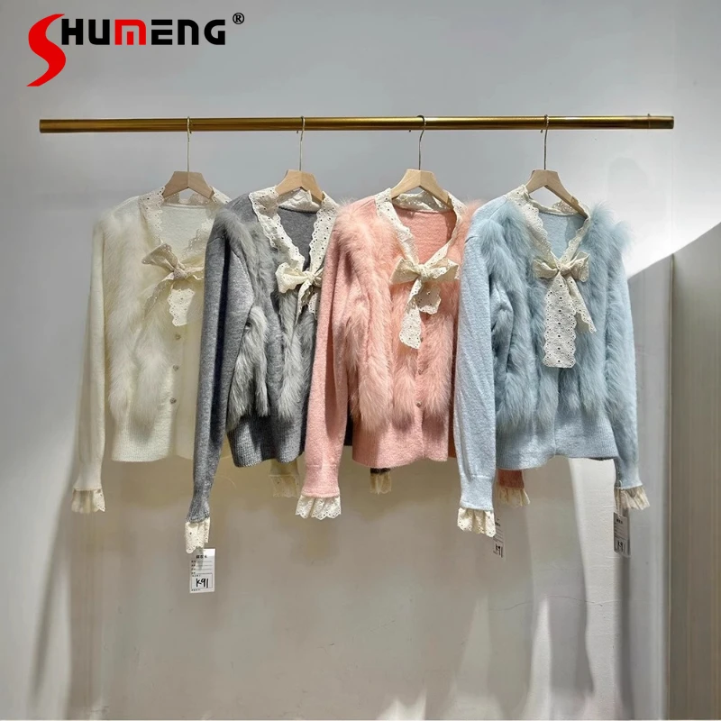 Women 2025 Autumn Winter New Fox Fur Fashion Sweet Women Splicing Fur Sweaters Women Stylish Long Sleeve Knitted Cardigan Coats
Women 2025 Autumn Winter New Fox Fur Fashion Sweet Women Splicing Fur Sweaters Women Stylish Long Sleeve Knitted Cardigan Coats