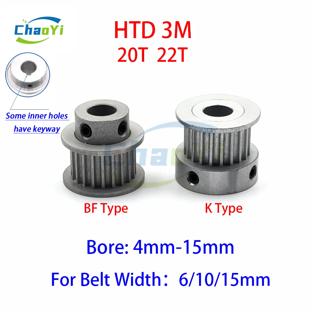 HTD 3M 20 22 Teeth Timing Pulley Bore 4/5/6/6.35/7/8/10/12/14/15mm For Belt Width 6/10/15mm 3M Synchronous Wheel 3M Drive Sheave
HTD 3M 20 22 Teeth Timing Pulley Bore 4/5/6/6.35/7/8/10/12/14/15mm For Belt Width 6/10/15mm 3M Synchronous Wheel 3M Drive Sheave