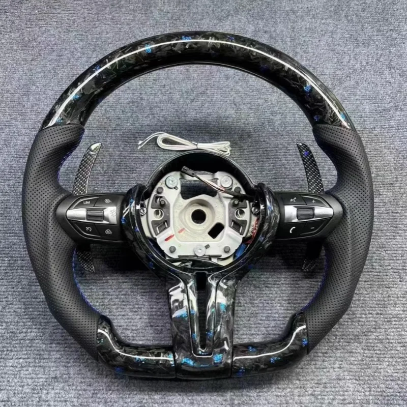 LED Forged Carbon Fiber Steering Wheel Suitable For BMW F10 F20 F30 F39 F36 M3 M6 With Shift Paddles And Buttons Car Accessories 
LED Forged Carbon Fiber Steering Wheel Suitable For BMW F10 F20 F30 F39 F36 M3 M6 With Shift Paddles And Buttons Car Accessories