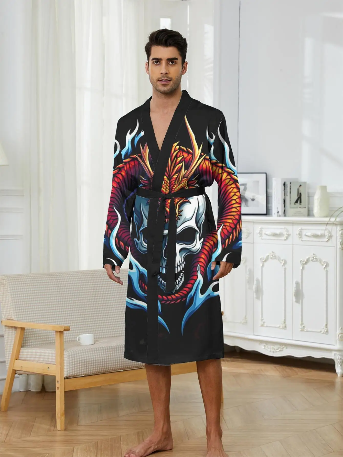 1pc Men's Robes 2026 Spring/Summer Men's Bathrobe Bath Robe Dressing Gown 3D Printed Sleepwear Graphic Robe for Man Polyester
1pc Men's Robes 2026 Spring/Summer Men's Bathrobe Bath Robe Dressing Gown 3D Printed Sleepwear Graphic Robe for Man Polyester