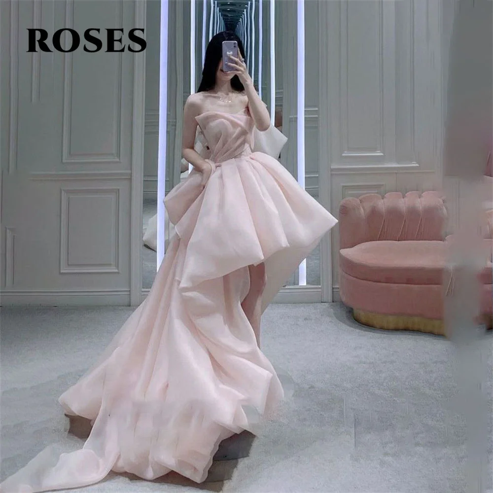 ROSES Pink Beach Formal Dresses Tull Party Dress for Wedding High and Low Pleats Special Occasion Dress for Woman Customized
ROSES Pink Beach Formal Dresses Tull Party Dress for Wedding High and Low Pleats Special Occasion Dress for Woman Customized