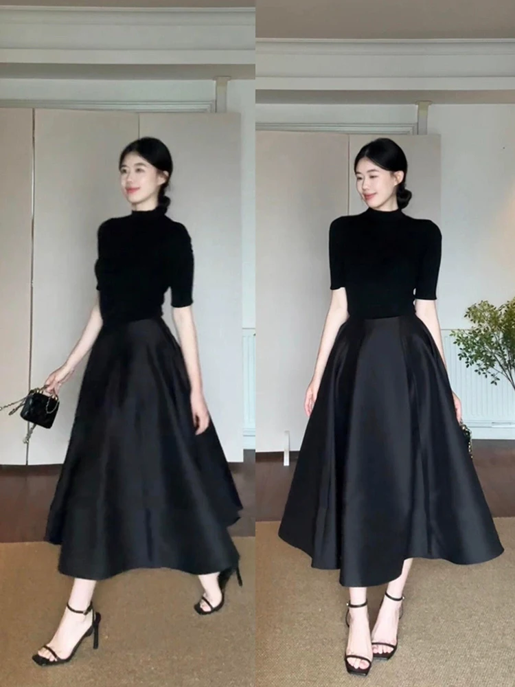 XZY Hepburn Sle plus Size High Waist A-Line Midi Skirt Women's Early Autumn Elely Slimming Top Bot Set Faionable ...
XZY Hepburn Sle plus Size High Waist A-Line Midi Skirt Women's Early Autumn Elely Slimming Top Bot Set Faionable ...