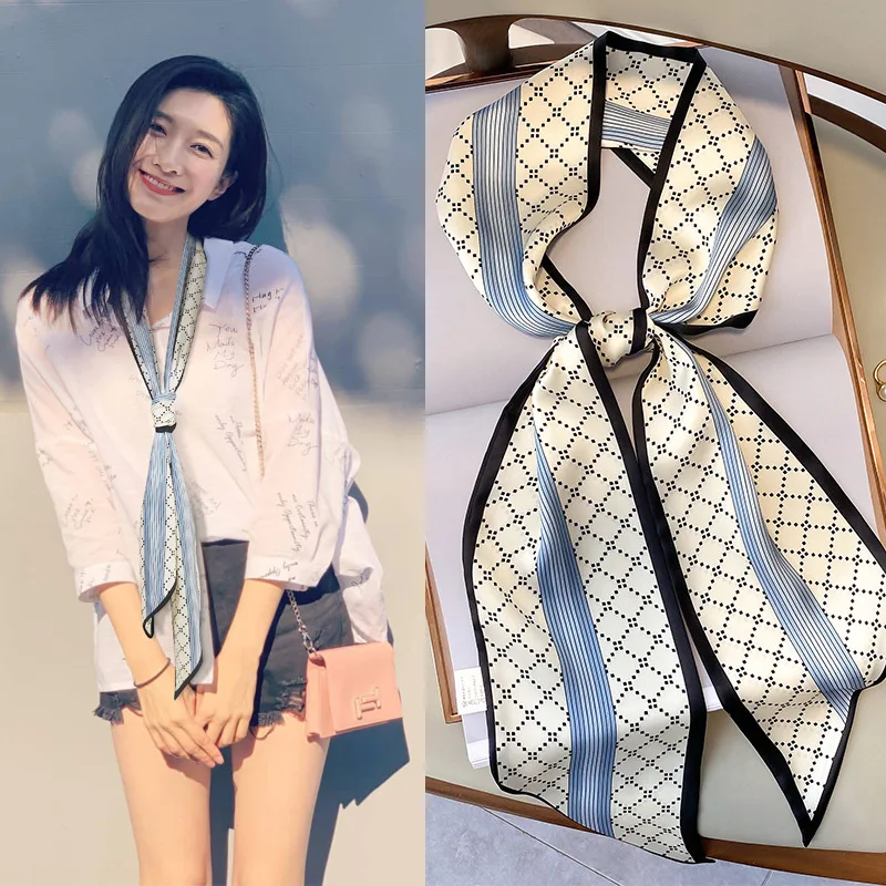 Versatile Thin Long Scarf for Women Neck Tie & Hair Band for Shirts Spring Summer Fashion Accessory
Versatile Thin Long Scarf for Women Neck Tie & Hair Band for Shirts Spring Summer Fashion Accessory