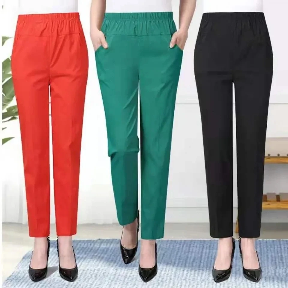 2024 New Spring Summer Multicolor Women Pants Casual Elastic High Waist Harem Pants Loose Trousers Female Cotton Straight Pants
2024 New Spring Summer Multicolor Women Pants Casual Elastic High Waist Harem Pants Loose Trousers Female Cotton Straight Pants