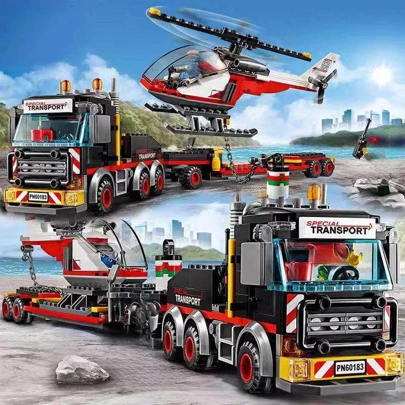 City Serie 60183 Heavy Cargo Transport Vehicle Building Blocks Helicopter Trailer Tow Truck Assemble Brick Toy Gift For Kid Boy
City Serie 60183 Heavy Cargo Transport Vehicle Building Blocks Helicopter Trailer Tow Truck Assemble Brick Toy Gift For Kid Boy