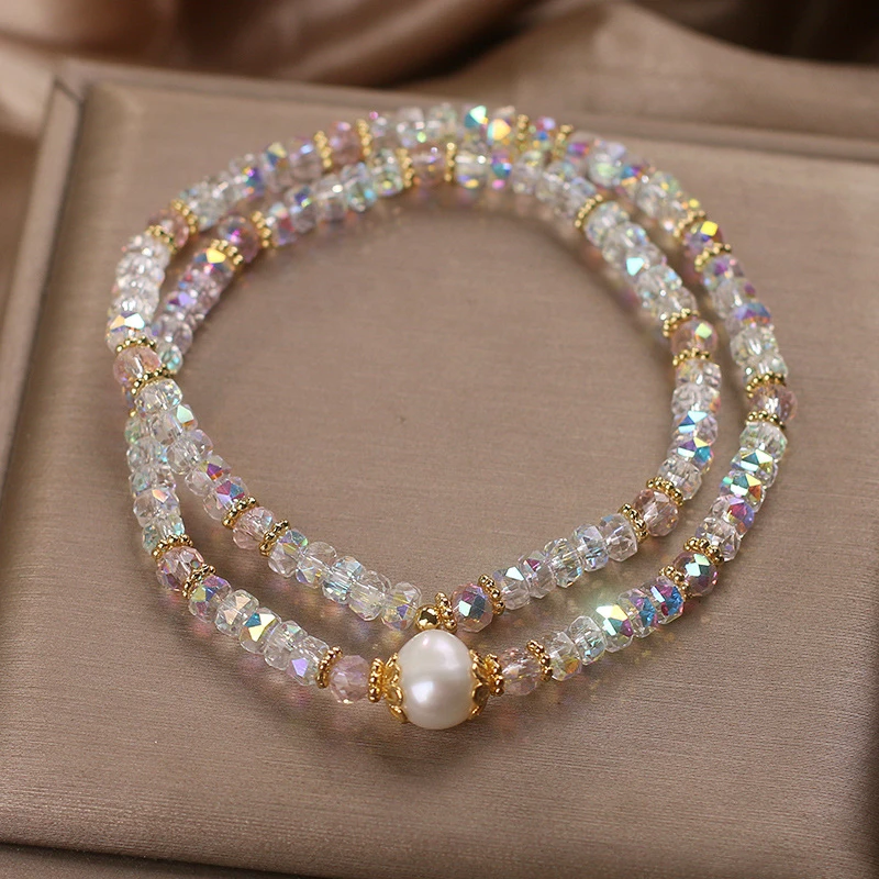 High Quality Fashion Color Crystal Elastic Rope Bracelet Women Personalized Bead Natural Pearl Jewelry Bracelet Anniversary Gift
High Quality Fashion Color Crystal Elastic Rope Bracelet Women Personalized Bead Natural Pearl Jewelry Bracelet Anniversary Gift