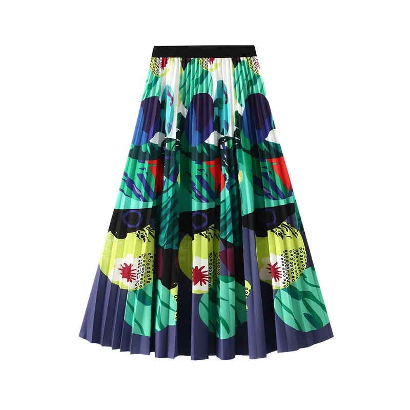 Autumn Abstract Floral Paint Printing Long Pleated Skirt Dye Tie Butterflies Elegant Long Skirts
Autumn Abstract Floral Paint Printing Long Pleated Skirt Dye Tie Butterflies Elegant Long Skirts