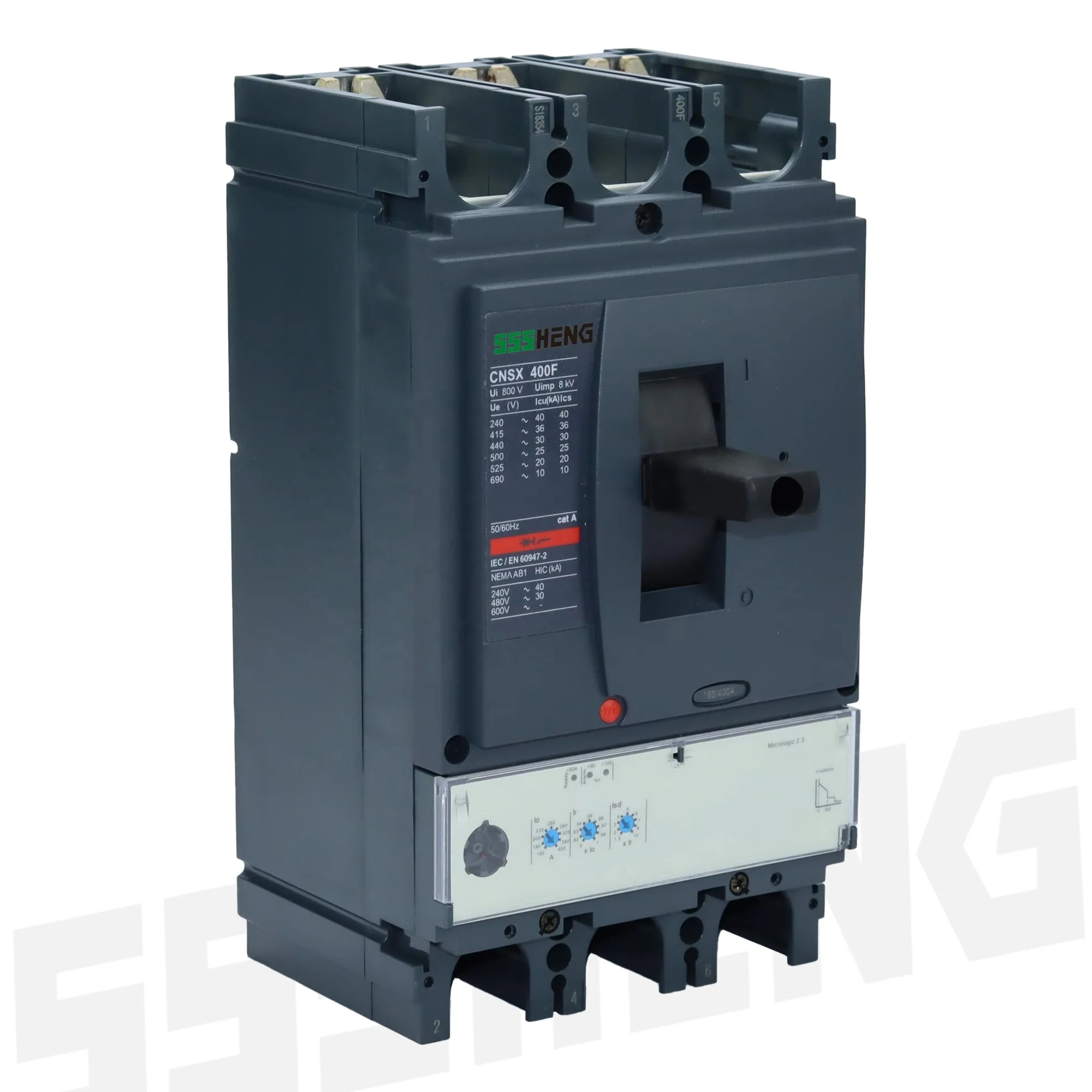 TLF SSSHENG NSX400 MCCB NSX400F 3P 630A 70kA IP20 Circuit Breakers
TLF SSSHENG NSX400 MCCB NSX400F 3P 630A 70kA IP20 Circuit Breakers