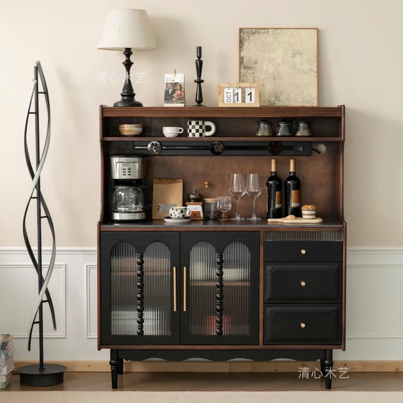 Retro French solid wood integrated dining side home living room wall storage tea cabinet kitchen cupboard storage
Retro French solid wood integrated dining side home living room wall storage tea cabinet kitchen cupboard storage
