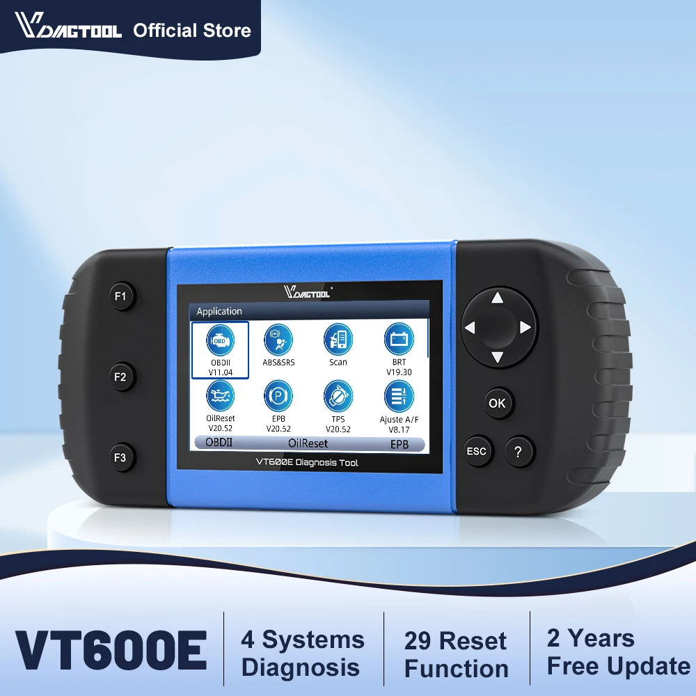 VDIAGTOOL VT600E Car Diagnostic Tool 29+ Service Functions Automotive Scanner Engine/ABS/SRS/Transmission System Free Update
VDIAGTOOL VT600E Car Diagnostic Tool 29+ Service Functions Automotive Scanner Engine/ABS/SRS/Transmission System Free Update