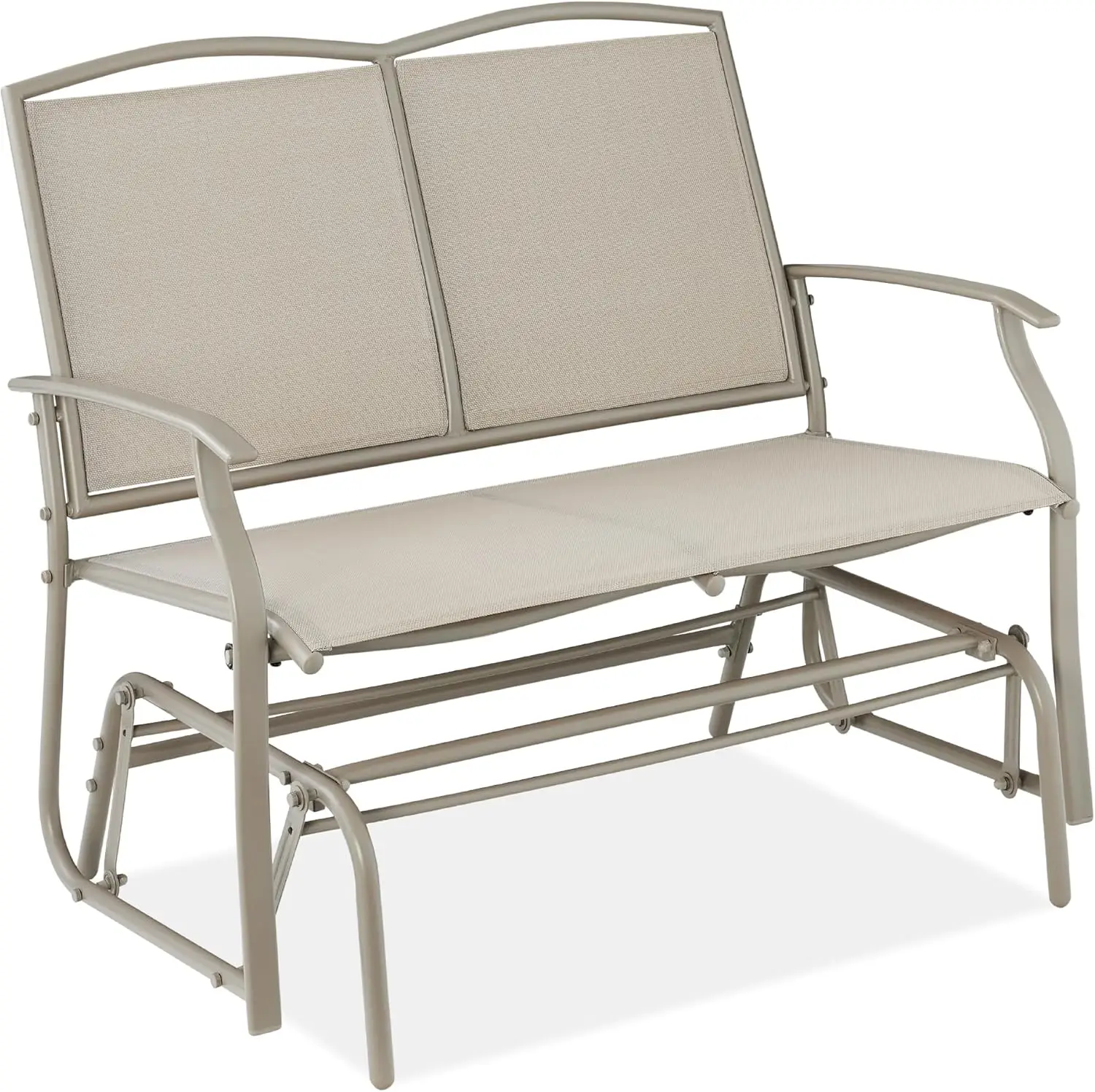 2-Person Outdoor Patio Swing Glider Steel Bench Loveseat Rocker for Deck, Porch w/Textilene Fabric, Steel Frame - Taupe
2-Person Outdoor Patio Swing Glider Steel Bench Loveseat Rocker for Deck, Porch w/Textilene Fabric, Steel Frame - Taupe