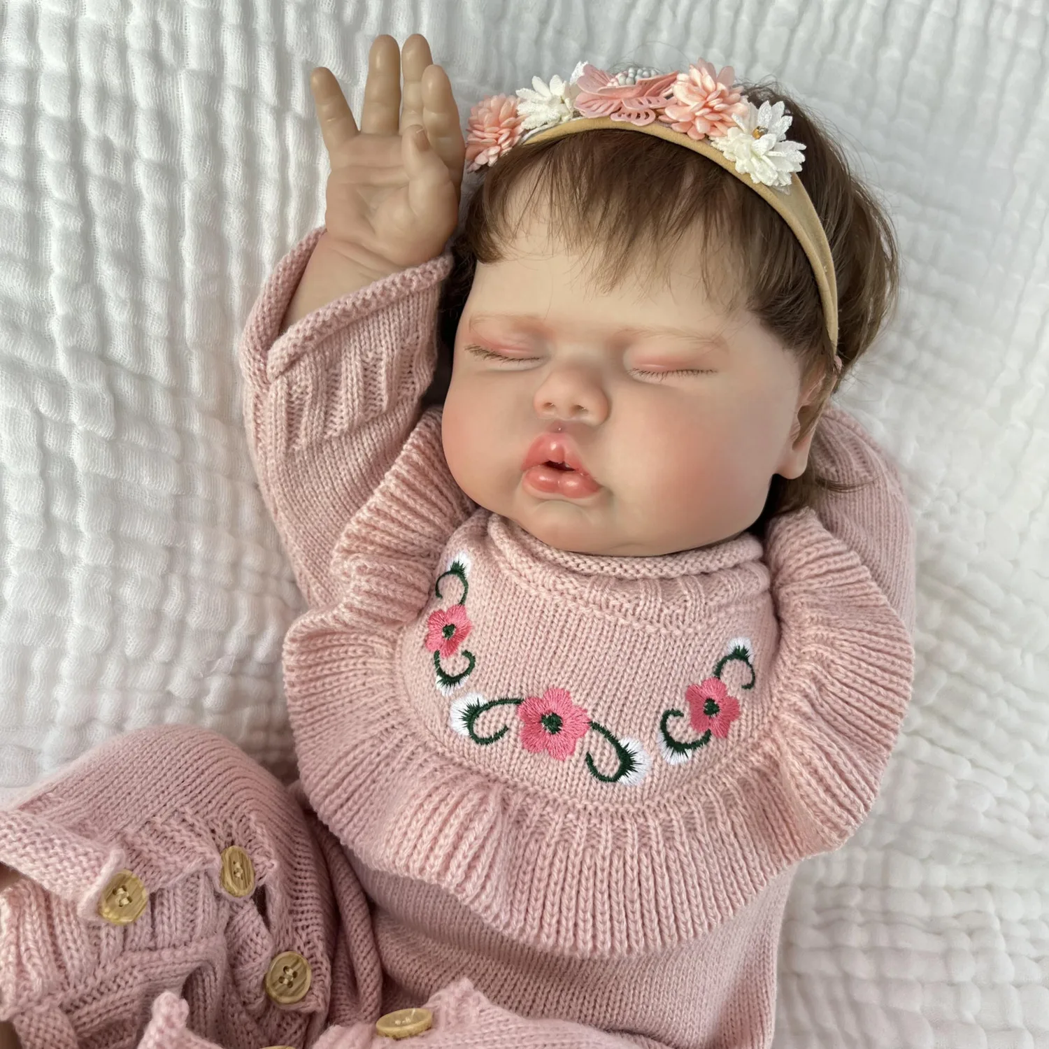 Кукла-реборн 50 см, спящая, реалистичная, с 3D-эффектом кожи и видимыми венами, виниловые конечности, тканевое тело – милая игрушка для детей и коллекционеров
Кукла-реборн 50 см, спящая, реалистичная, с 3D-эффектом кожи и видимыми венами, виниловые конечности, тканевое тело – милая игрушка для детей и коллекционеров