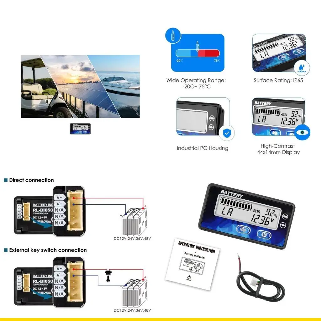 SZCH Waterproof Battery Capacity Monitor For Electric Vehicles And Solar Power Systems
SZCH Waterproof Battery Capacity Monitor For Electric Vehicles And Solar Power Systems