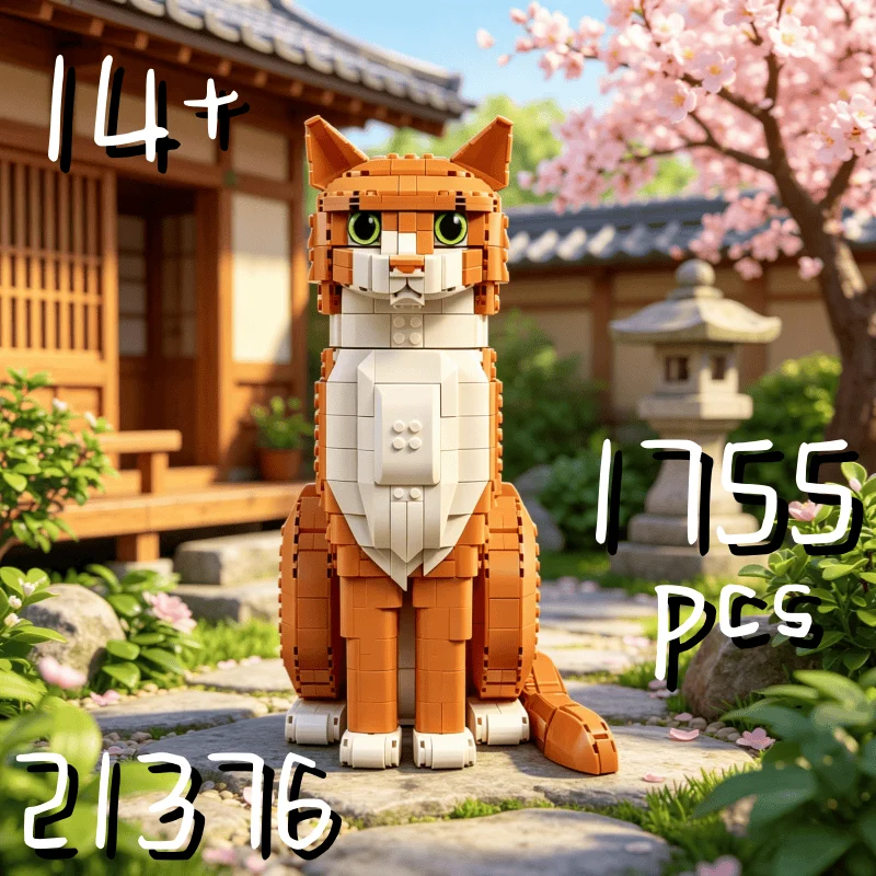 2026 New Ideas Cute Cartoon 21376 Cat Orange Cat 1755pcs Building Blocks Assemble Puzzle Model Toys For Birthday Gifts Ornaments
2026 New Ideas Cute Cartoon 21376 Cat Orange Cat 1755pcs Building Blocks Assemble Puzzle Model Toys For Birthday Gifts Ornaments
