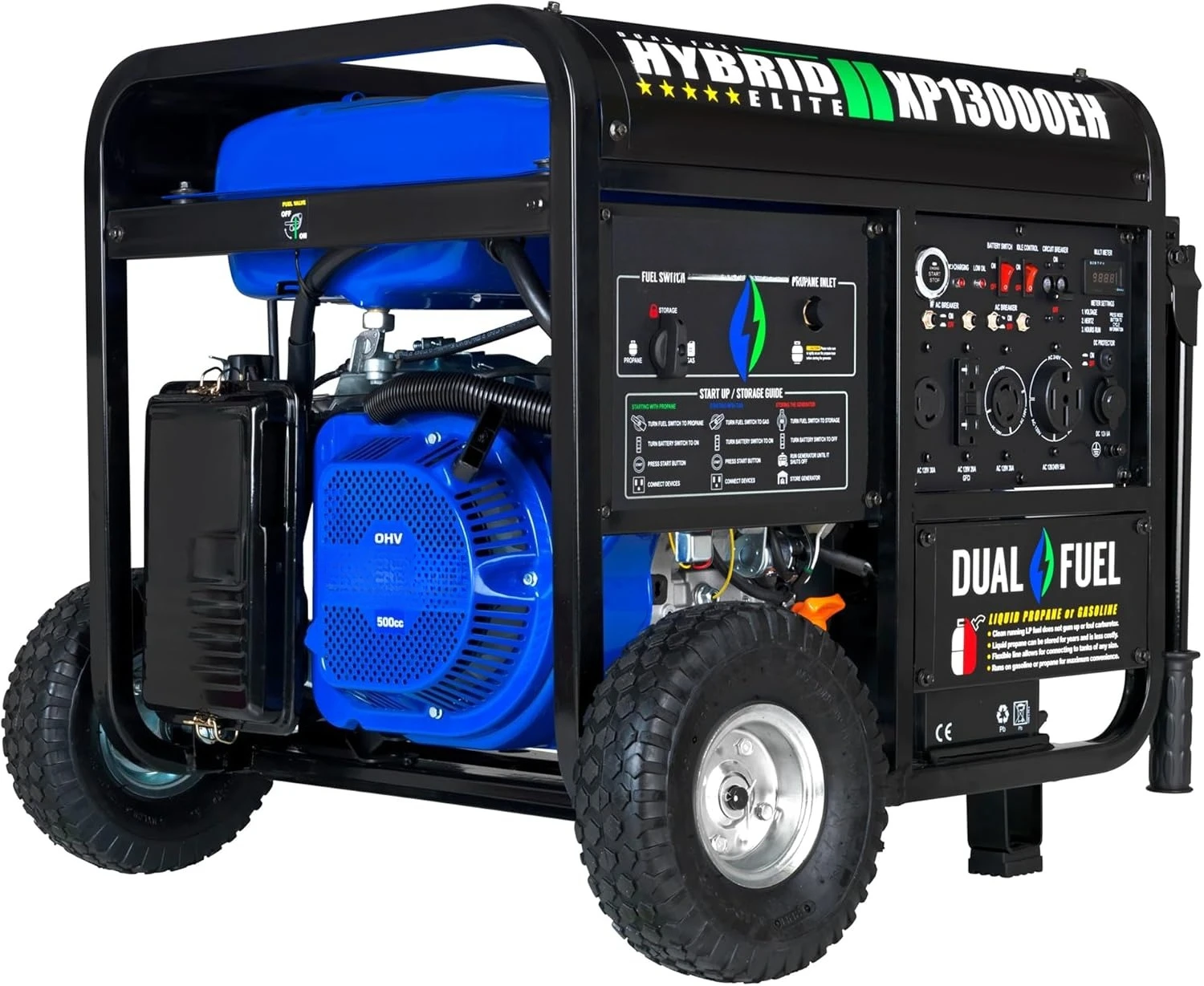 XP13000EH 13,000-Watt Dual Fuel Portable Generator - Gas & Propane, Electric Start,Whole Home Backup Power,Transfer Switch Ready
XP13000EH 13,000-Watt Dual Fuel Portable Generator - Gas & Propane, Electric Start,Whole Home Backup Power,Transfer Switch Ready