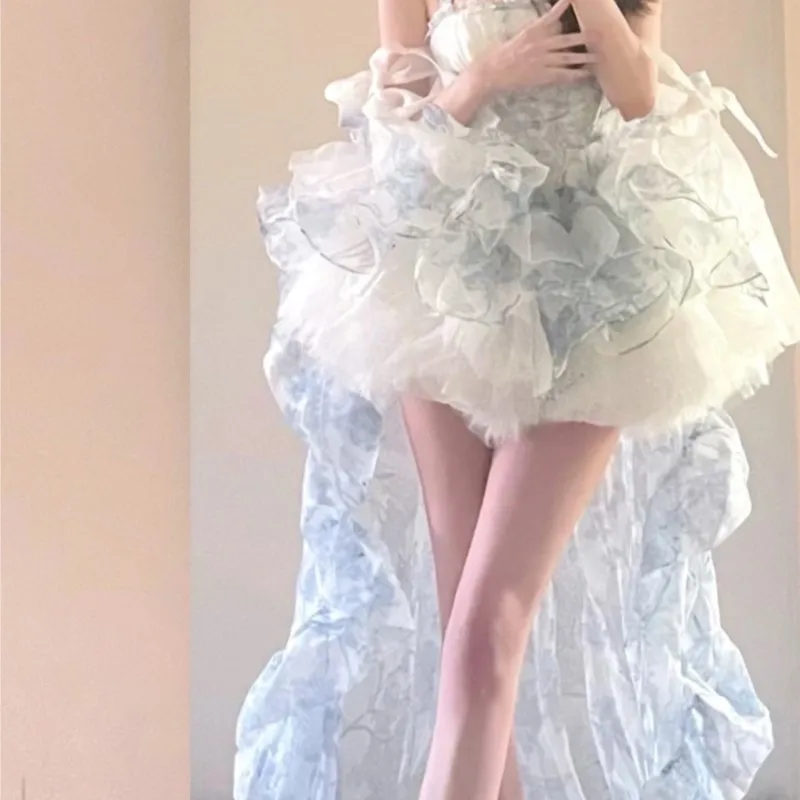 French Lolita Style Dress Sweet Wear Tube Top Puff Short Skirt Women's Big Tail
French Lolita Style Dress Sweet Wear Tube Top Puff Short Skirt Women's Big Tail