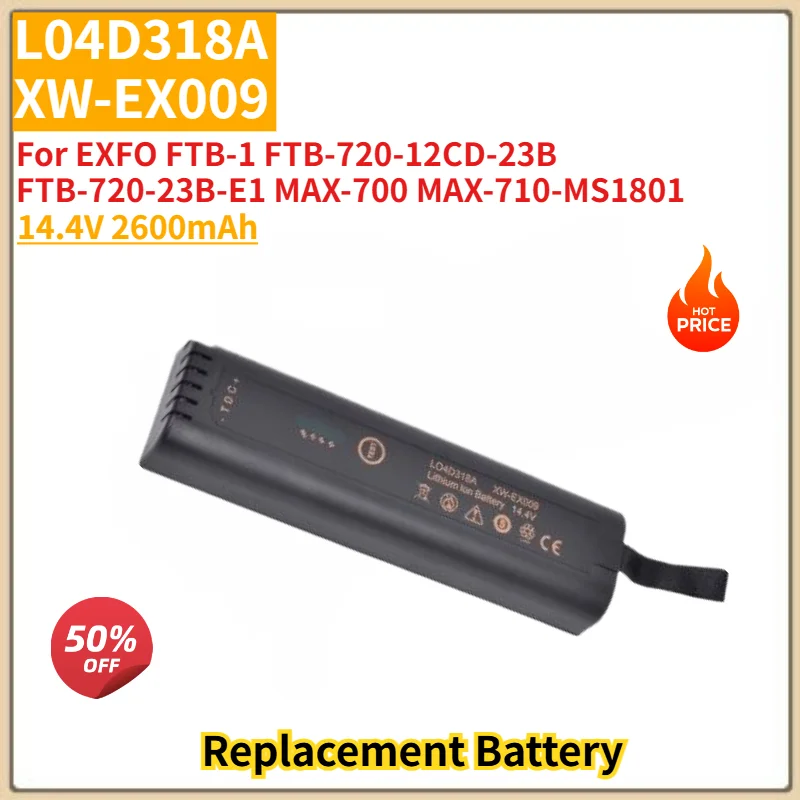 L04D318A XW-EX009 14.4V 2600mAh High Quality Battery for EXFO FTB-1 FTB-720-12CD-23B FTB-720-23B-E1 MAX-700 MAX-710-MS1801
L04D318A XW-EX009 14.4V 2600mAh High Quality Battery for EXFO FTB-1 FTB-720-12CD-23B FTB-720-23B-E1 MAX-700 MAX-710-MS1801