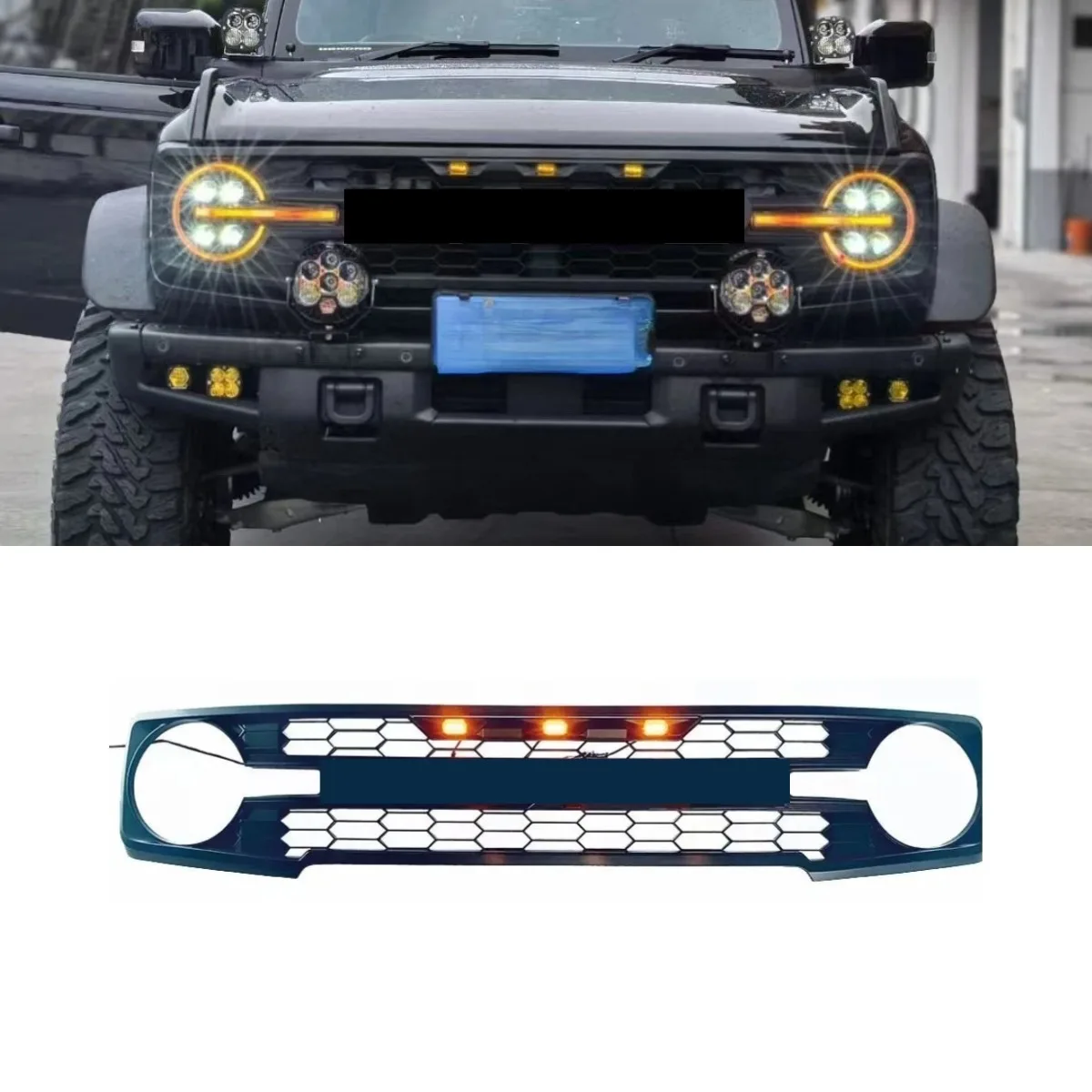 Car Front Bumper Grill Racing Grills For Ford Bronco 2021-2024 Body Kit Car Accessories
Car Front Bumper Grill Racing Grills For Ford Bronco 2021-2024 Body Kit Car Accessories