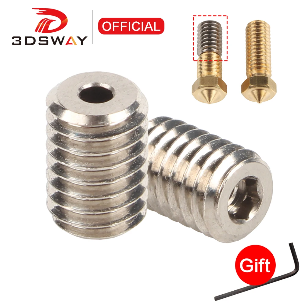 3DSWAY Запчасти для 3D-принтера, латунная насадка с высоким потоком, ХТ, V6, адаптеры Volcano, медный переходник, соединитель, нагревательный блок, Hotend 1,75 мм
3DSWAY Запчасти для 3D-принтера, латунная насадка с высоким потоком, ХТ, V6, адаптеры Volcano, медный переходник, соединитель, нагревательный блок, Hotend 1,75 мм