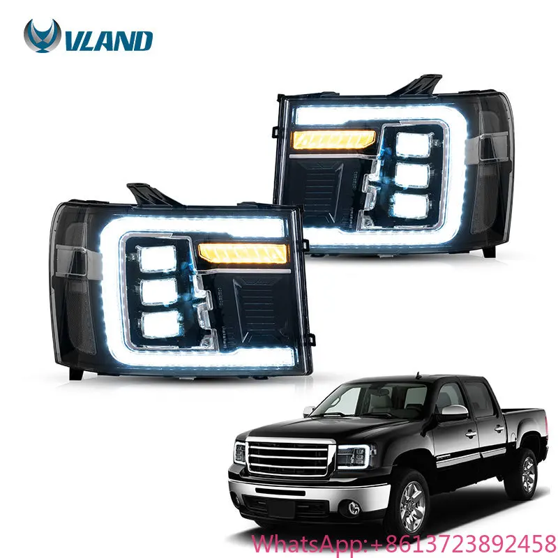 VLAND Factory LED Headlight SLE 2007-2013 Body Kit Accessories Car Part Auto Sequential Headlamp Lighting for GMC sierra 1500
VLAND Factory LED Headlight SLE 2007-2013 Body Kit Accessories Car Part Auto Sequential Headlamp Lighting for GMC sierra 1500