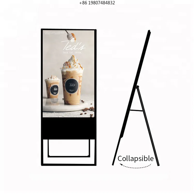 32/43/49/55/65 Inch LCD Display Portable Foldable Android Advertising Machine, Smart Digital Poster Stand for Retail
32/43/49/55/65 Inch LCD Display Portable Foldable Android Advertising Machine, Smart Digital Poster Stand for Retail