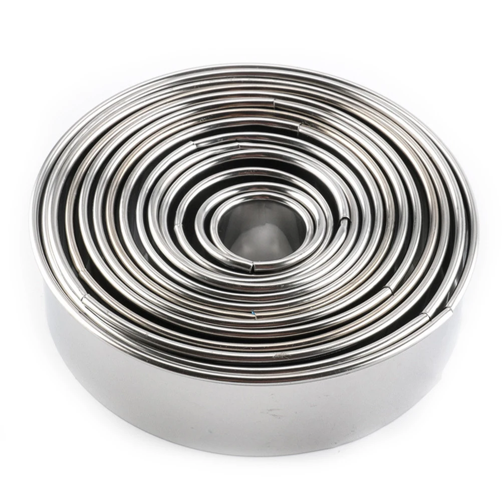 14pcs Round Baking Cookie Cutters Mold Biscuit Cutters Cake Pan Pastry Molds Kitchen Utensil Stainless Steel Set
14pcs Round Baking Cookie Cutters Mold Biscuit Cutters Cake Pan Pastry Molds Kitchen Utensil Stainless Steel Set